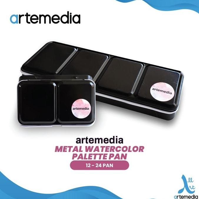 

Sale Artemedia Empty Metal Tin Watercolor Half Pan Case
