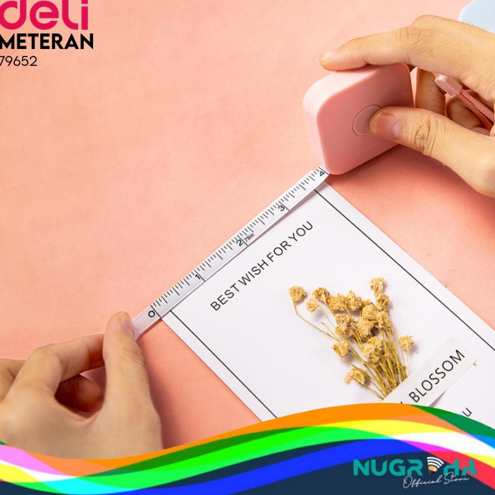 

Deli Measure Tapes / Meteran Mini Panjang 2M Warna Pastel 79652