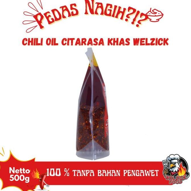 

JH8 Welzick Food - Chili Oil Minyak Cabe Pedas Halal Citarasa Khas 500gr Spicy