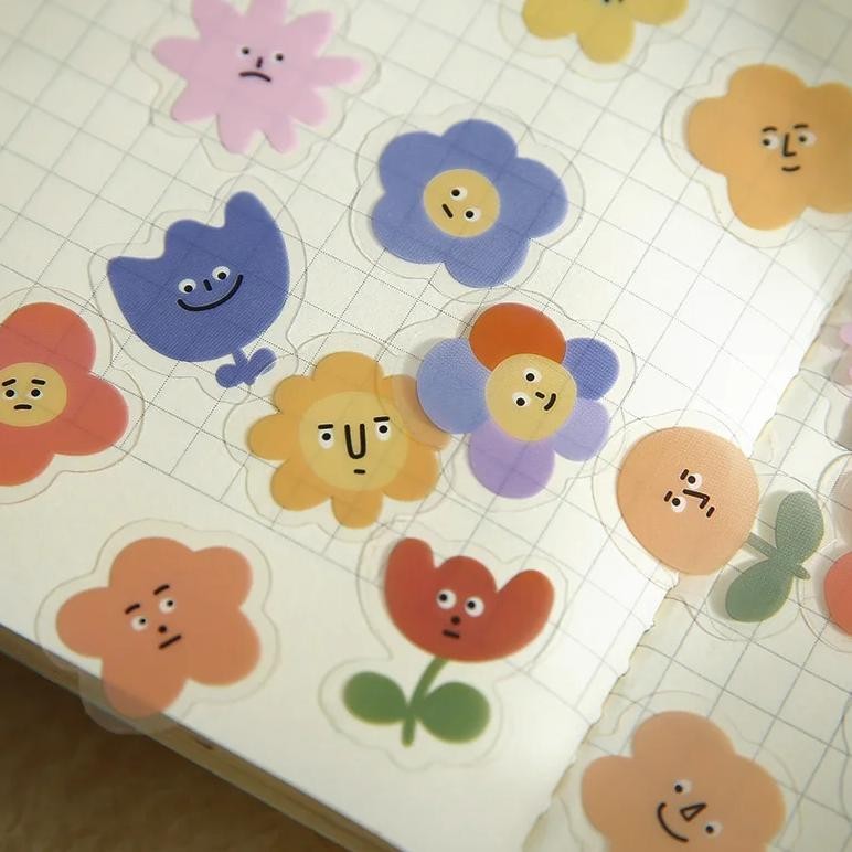 

100 Pcs Pet Cute Cartoon Animal Micro Expressions Sticker For Scrapbooking Journal Decoration Diy Material
