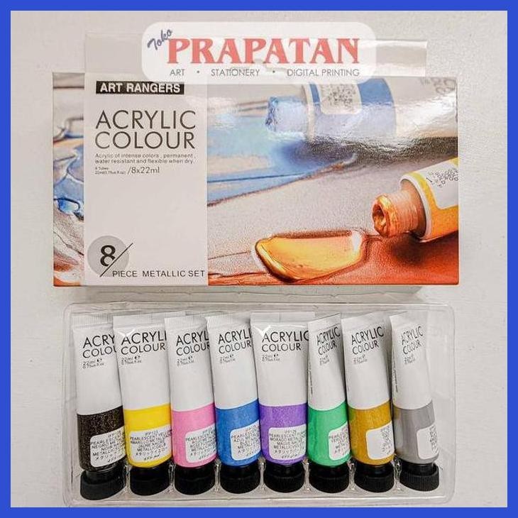 

( SEKOLAH / LUKIS ) COD CAT AKRILIK SET ART RANGERS 8X22ML METALLIC | ART RANGERS ACRYLIC (SENI / MENGGAMBAR / ART / KERAJINAN ) PACKING AMAN