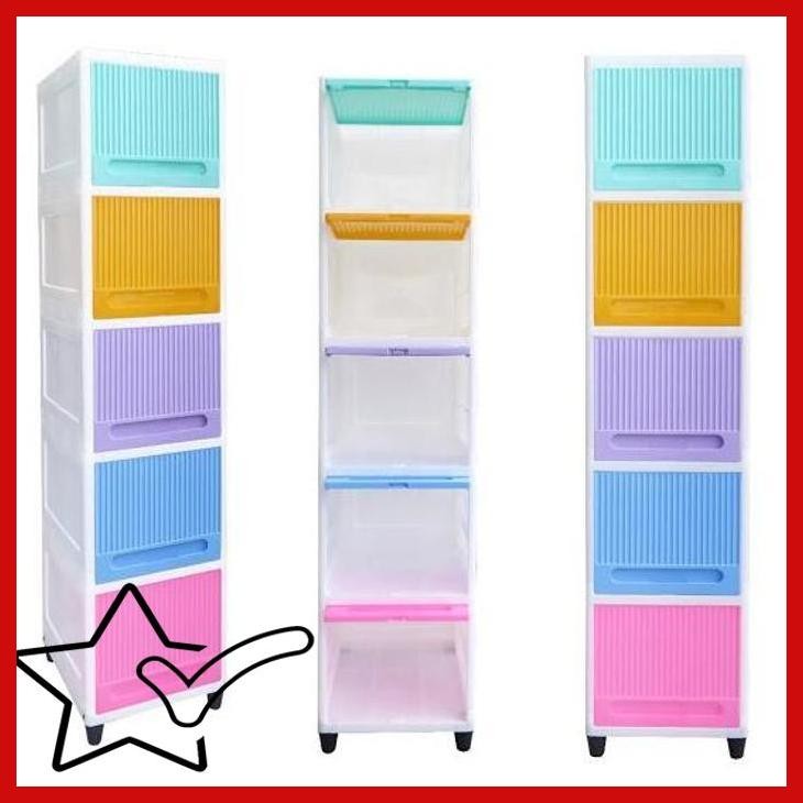 [TKR] LEMARI PLASTIK CLUB FLIP SUSUN 5 LEMARI BAJU LEMARI CLUB LEMARI BAJU