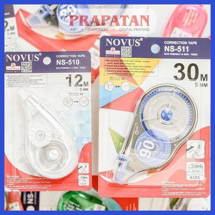 

( SEKOLAH / LUKIS ) SALE NOVUS CORRECTION TAPE NS (SENI / MENGGAMBAR / ART / KERAJINAN ) GOOD QUALITY