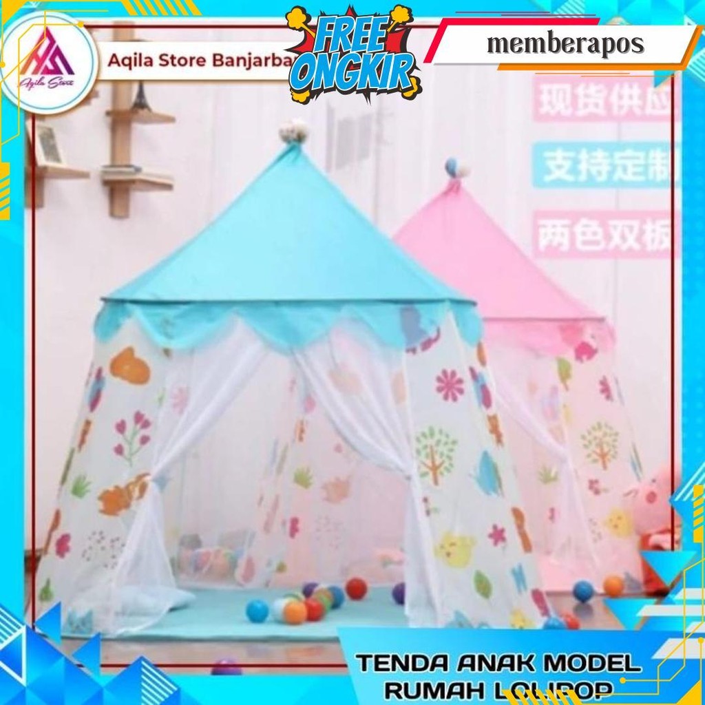 Tenda Anak Model Rumah / Tenda Bermain Princess Castle / Tenda Castle / Tenda Rumah Princess Portabl