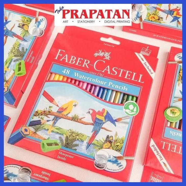 

( SEKOLAH / LUKIS ) READY PENSIL WARNA FABER CASTELL WATER COLOUR 48 WARNA (SENI / MENGGAMBAR / ART / KERAJINAN ) PRIVASI AMAN