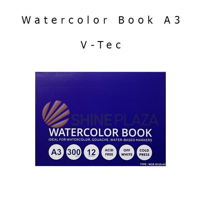 

Sale V-Tec Watercolor Book A3 300 Gsm - Buku Watercolor V-Tec A3