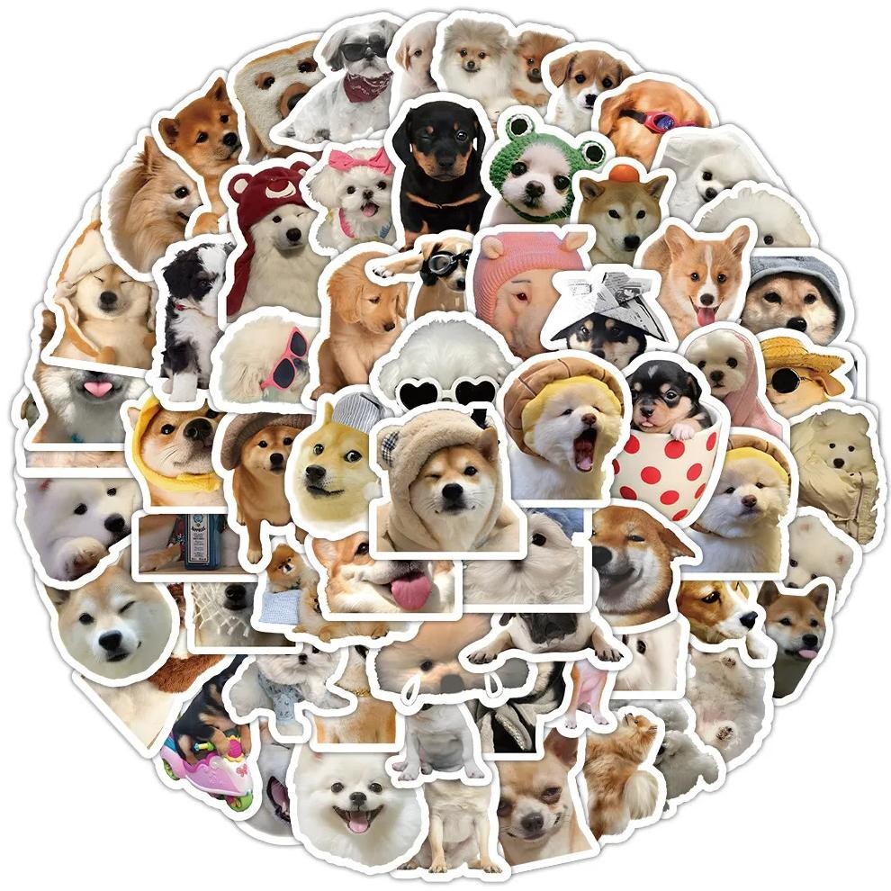 

10/50/100Pcs Funny Dog Stickers Cartoon Cute Decals Toy Stationery Guitar Phone Bicycle Laptop Luggage Car Graffiti Kids Sticker