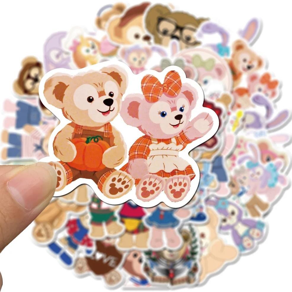 

40Pcs Cartoon Duffy Bear Graffiti Waterproof Skateboard Travel Suitcase Phone Laptop Pvc Luggage Stickers Cute Kids Girl Toy