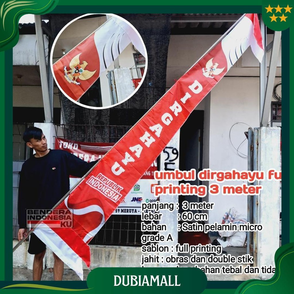 Umbul Umbul 3 Meter Dan Umbul Umbul Dirgahayu Promo 4.4
