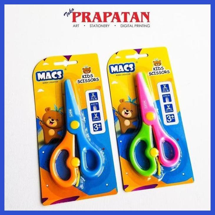 

( SEKOLAH / LUKIS ) SALE MACS KIDS SCISSORS / GUNTING ANAK KREASI (SENI / MENGGAMBAR / ART / KERAJINAN ) PRIVASI AMAN