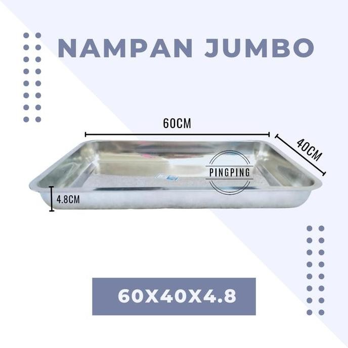 PINGPING - Nampan Stainlees jumbo / Nampan Stainless Besar