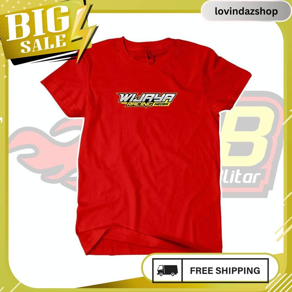 Kaos Wijaya Racing Kediri Katun Distro Pria Gratis Ongkir