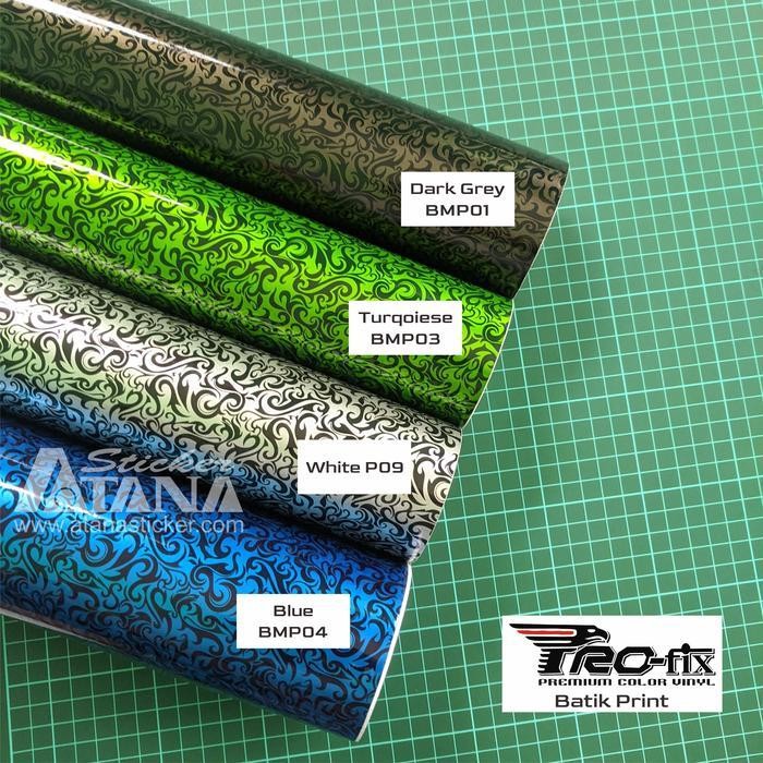 Gg Profix Skotlet Batik Print Scotlet Motif Stiker Decorative Decal Motor