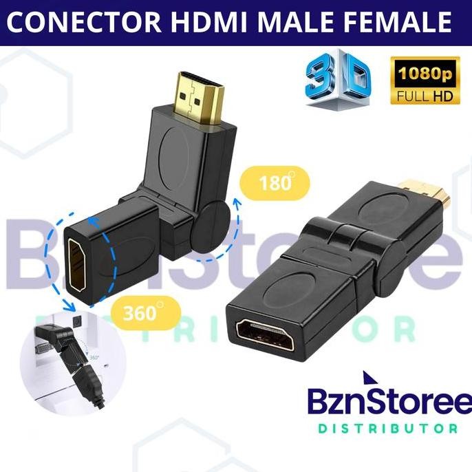 hanya disini] Conector HDMI Male to Female 360 / Adapter HDMI Male to HDMI Female /Connector HDMI Ma