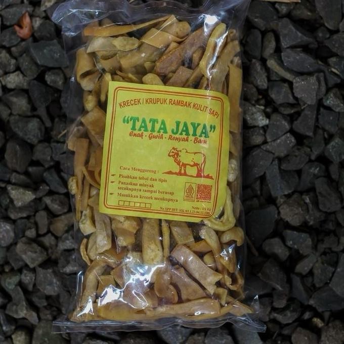 

Dorokdok Krecek Rambak Tatajaya Stik Tipis Super Kerupuk Kulit Sapi Asli Mentah