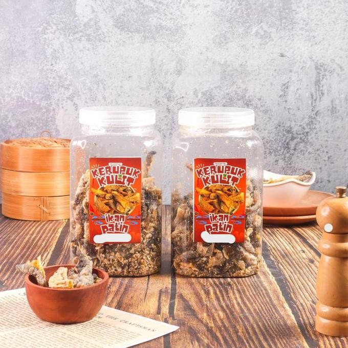 

Kerupuk Kulit Ikan Patin Original berat total 230 gram