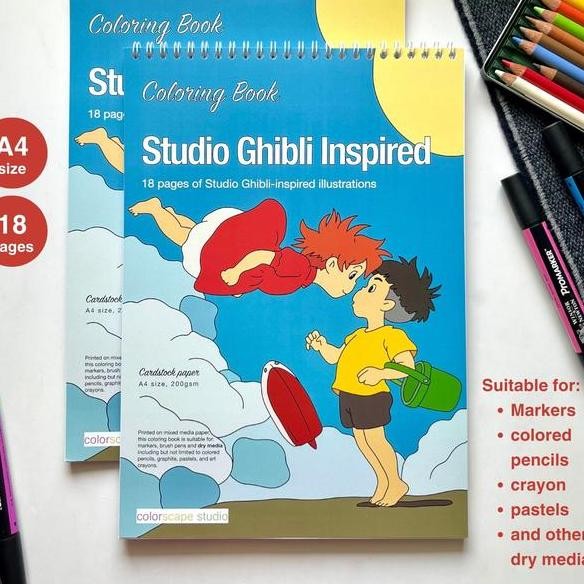 

Colng Book Studio Ghibli Inspired Buku Mewarnai Anak Dewasa
