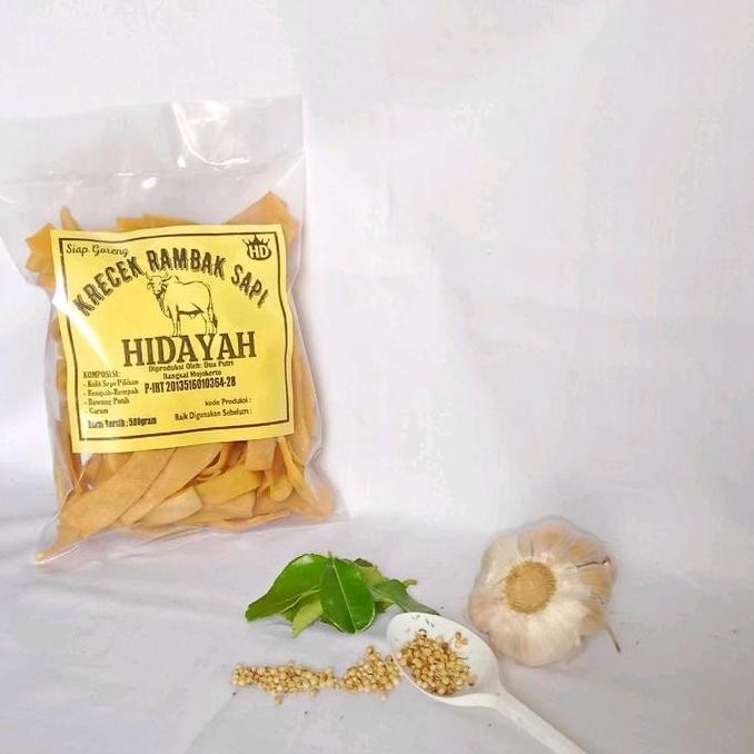 

KRECEK RAMBAK KULIT SAPI STIK LEBAR (250gr) Kerupuk Krupuk Goreng Food Snack