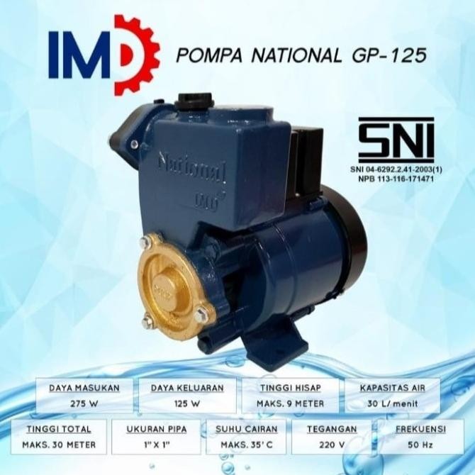 POMPA AIR / MESIN POMPA AIR NASIONAL IMD GP - 125