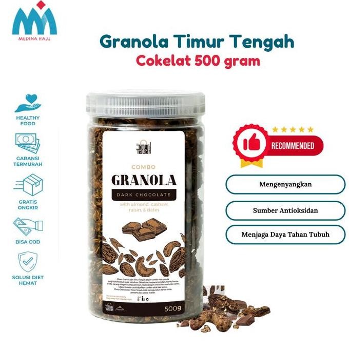 

Granola Timur Tengah 500gr Toples | Sereal Makanan Sehat Coklat Oatmeal