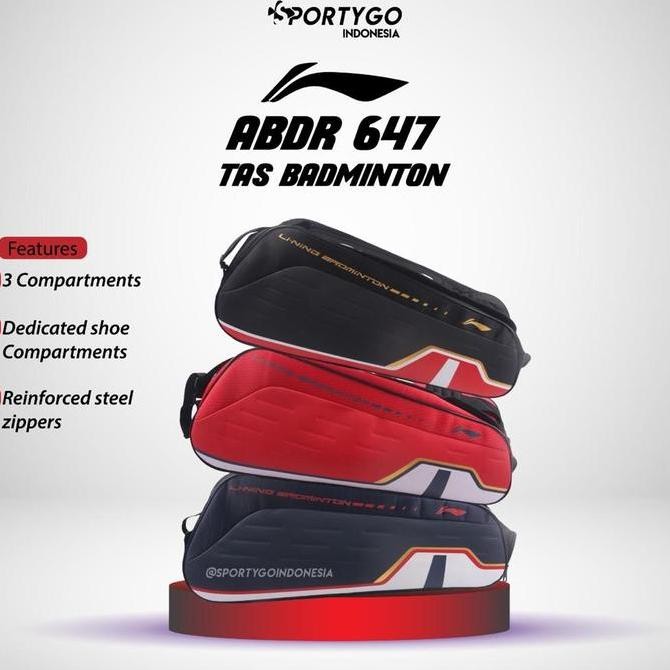 [sportshop] TAS Raket Badminton LINING ABDR 647 ORIGINAL / Cover ABDR647