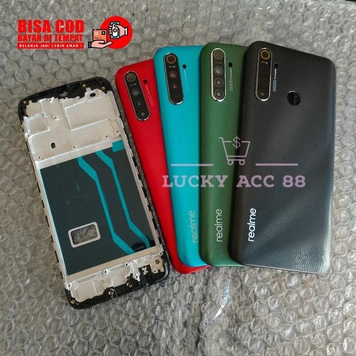 REALME 5i - Casing Full set Realme 5i RMX2030 RMX2032 Backdoor Tutup Belakang Bekdor Frame Lcd