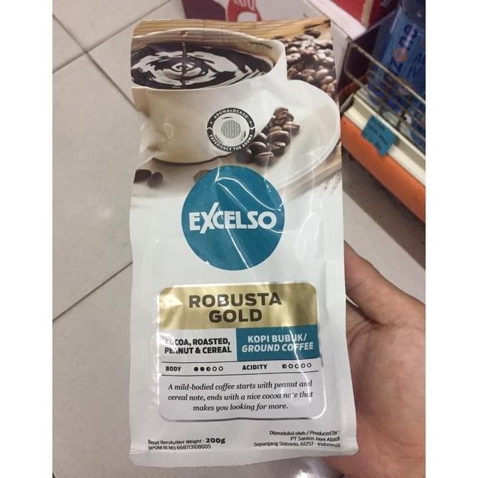 

Excelso Robusta Gold 200 gr Kopi Bubuk Original