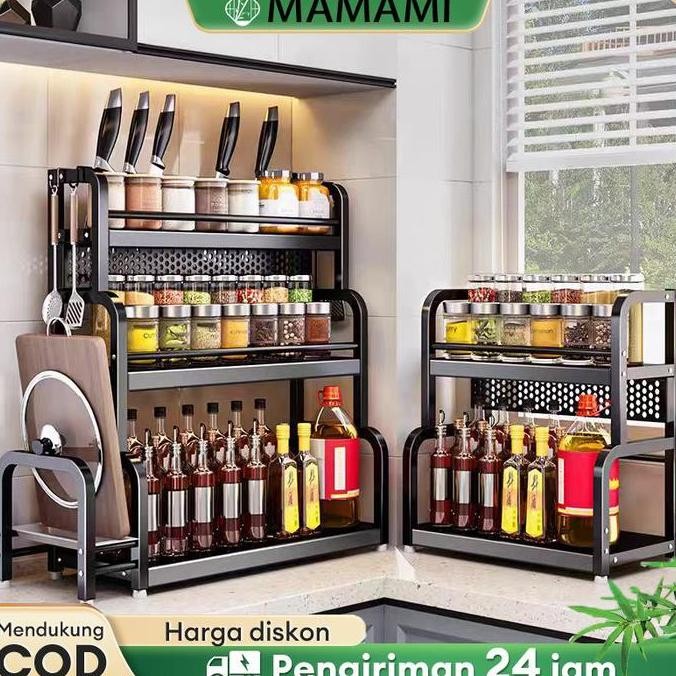 Terlaris Rak Bumbu Dapur Stainless Steel Rak Botol Bumbu Rak Bumbu Rak Penyimpanan Bumbu Dapur Rak B