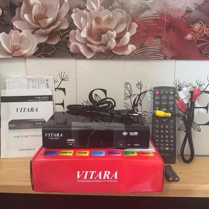siap kirim] ORIGINAL STB SET TOP BOX VITARA VTR-218T2 PENERIMA SIARAN TV DIGITAL (BEST SELLER)