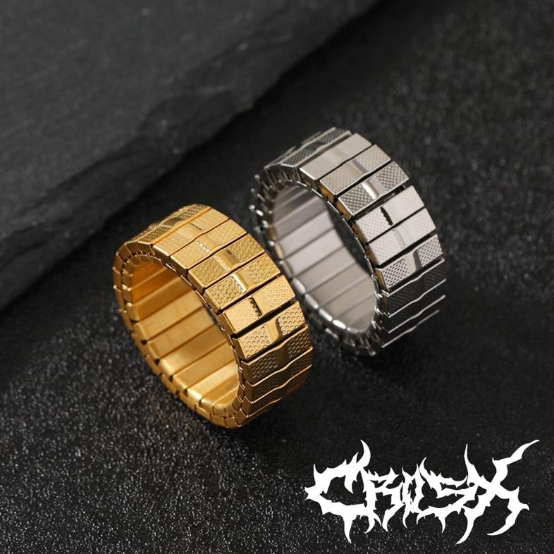 BUHA RING / CINCIN RANTAI JAM TANGAN / CINCIN HITAM SILVER GOLD EMAS / CROSS RING CINCIN SALIB RING 