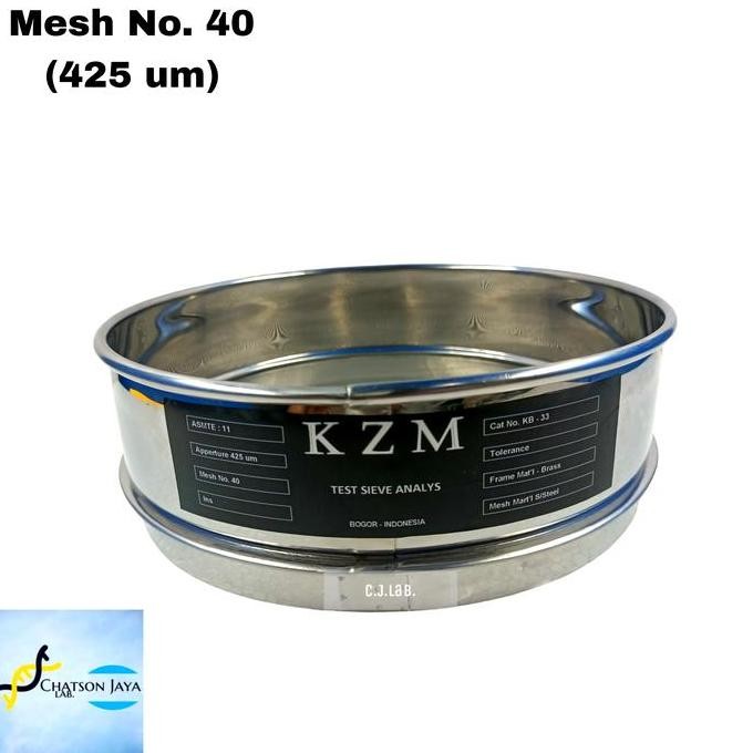 SIEVE AYAKAN STAINLESS MESH 40 TEST MESH 40 (425 UM) ORIGINAL DAN TERPERCAYA