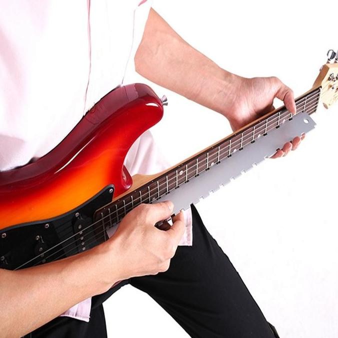 Fret Ruler Guitar Neck Notched Ruler Fret Leveling Skala Scale Fret Fretboard Fret Bender Alat Pres 