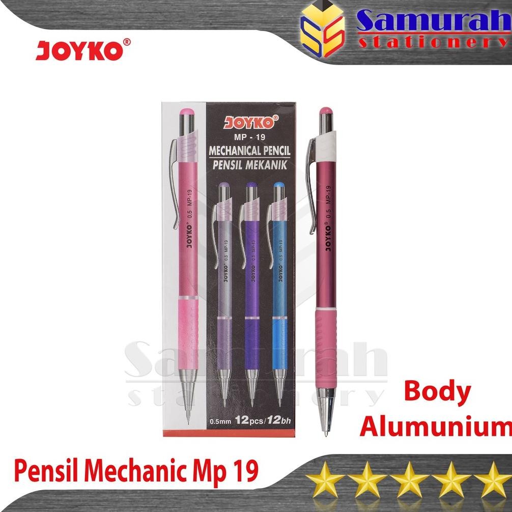 

Pensil Mekanik Joyko MP-19 0.5 mm Per Lusin / Mechanical Pencil MP 19 isi 05 Mili / Pensil Cetek isi ulang Kecil DiM