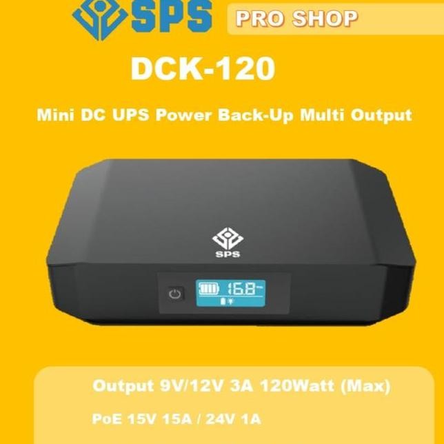 Mini Dc Ups Sps Kapasitas Besar 120W Watt D120 Lithium Battery 20.400Mah Cocok Untuk Nvr Dvr Cctv Ro