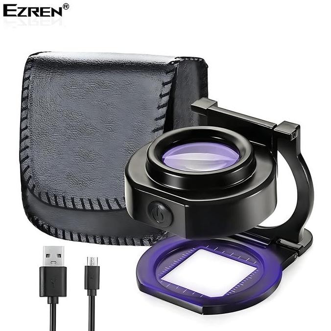 

Sale Ezren Ez-0351 Kaca Pembesar Lup 25X With 6 Light Usb Lipat Portabel