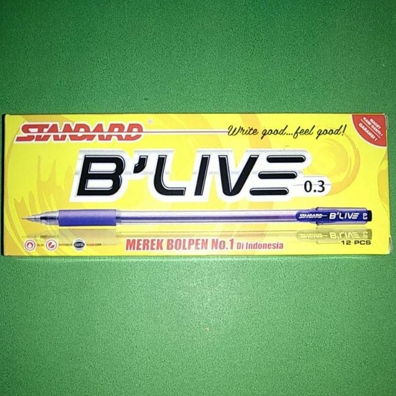 

Pulpen Standard B'Live Isi 12 ( Kemasan / pak) DiM