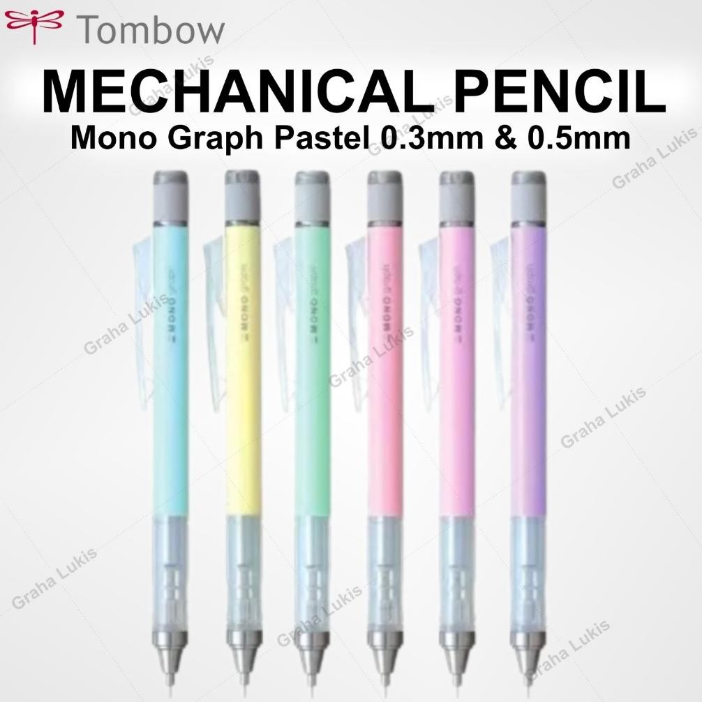 

Tombow Mono Graph Mechanical Pensil Warna Pastel 0.5mm - 0.3mm DiM