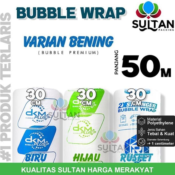 

Plastik Bubble Wrap 30cm x 50m Bubblewrap BENING RUSFET DKM PLUS TERMURAH / ROLL DiM