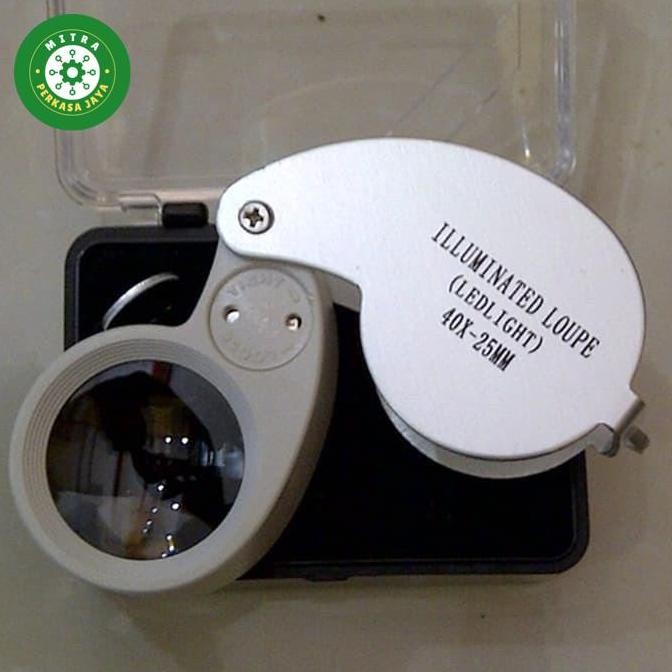

Sale Loupe 40X Zoom Led Light Kaca Pembesar Magnifier Mikroskop Microscope