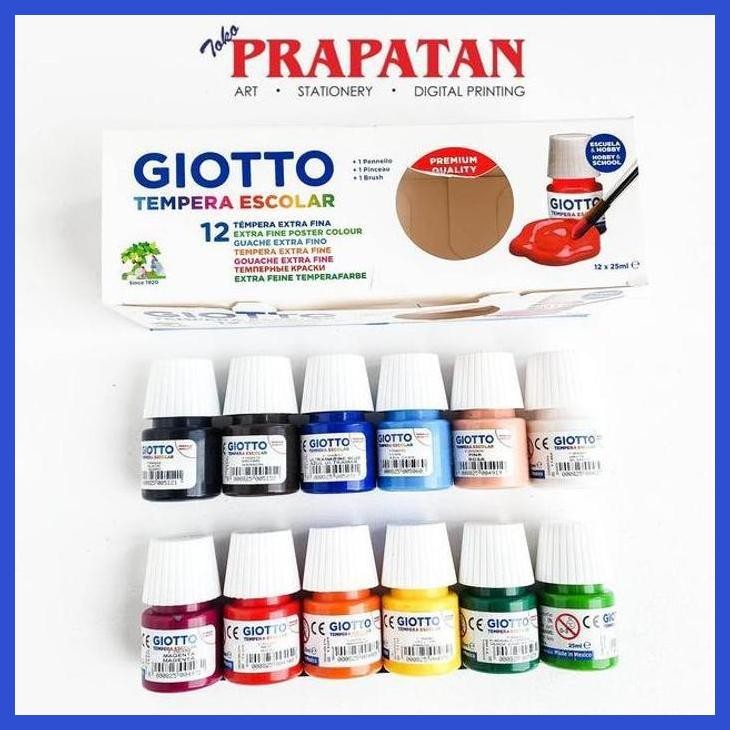 

( SEKOLAH / LUKIS ) COD GIOTTO EXTRA FINE POSTER COLOR SET 12X25ML | CAT POSTER SET (SENI / MENGGAMBAR / ART / KERAJINAN ) SIAP KIRIM