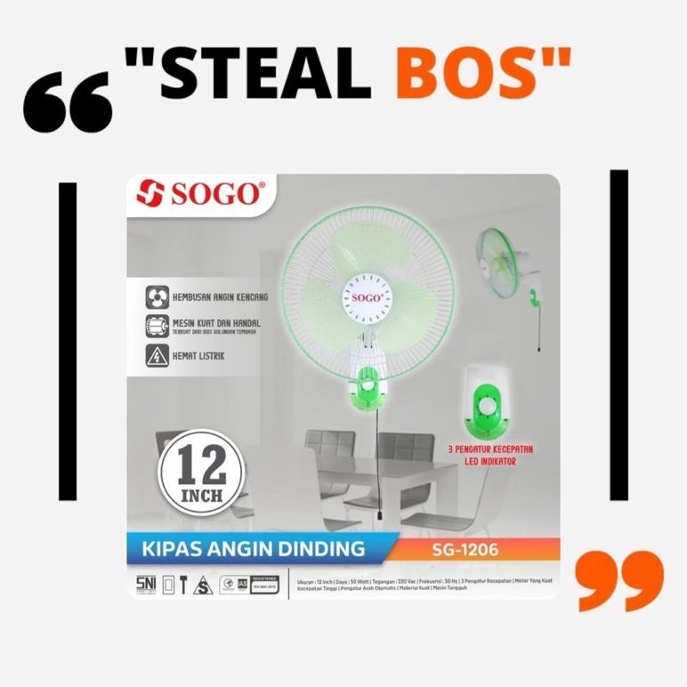 NEW Wall Fan Sogo 12 Inch/Kipas Angin Dinding Sogo 12 Inch Wallfan Sogo 12 Inch [terbaik][terlaris]