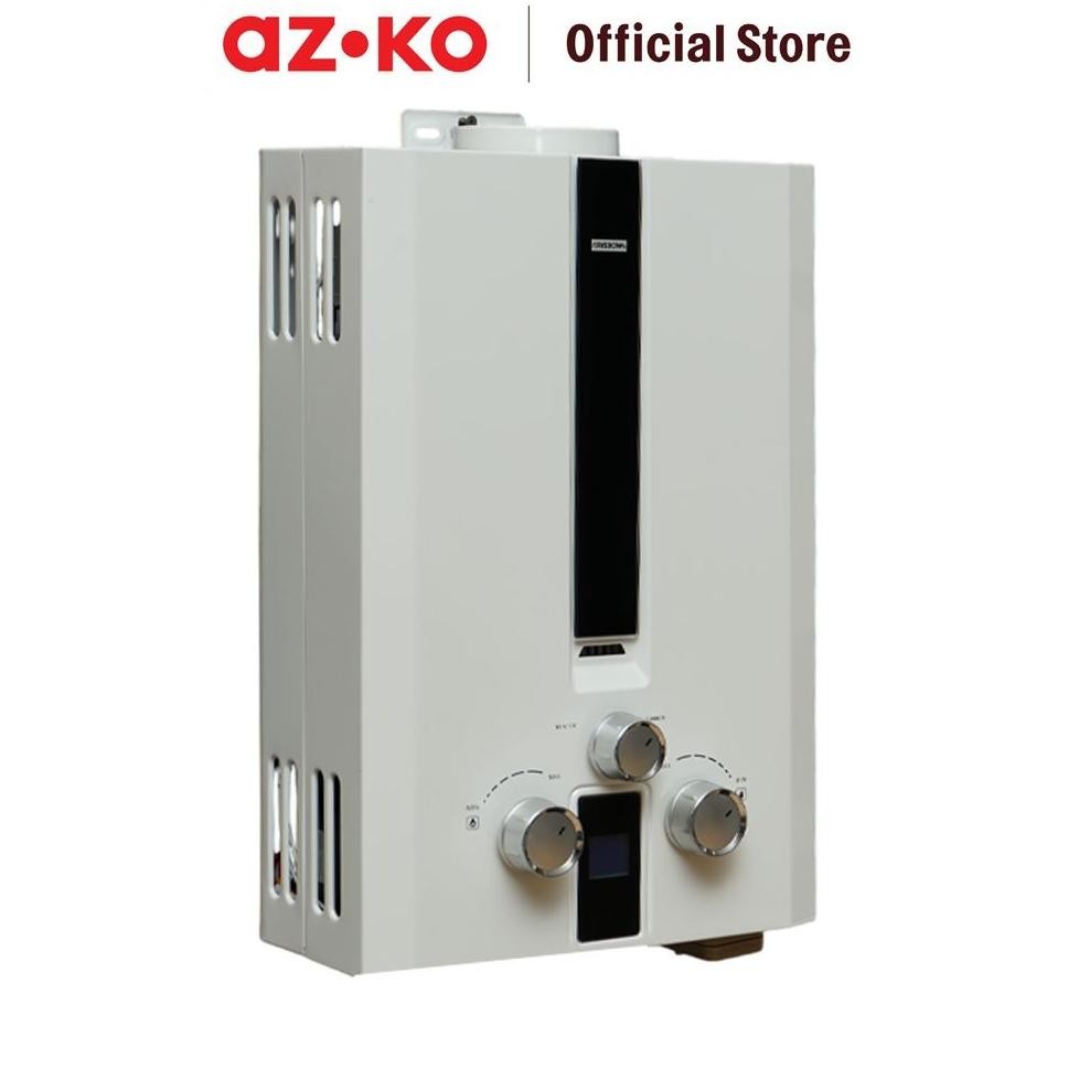 NEW AZKO Krisbow 5 ltr Water Heater Gas - Putih Pemanas Air Water Warmer Aksesori Kamar Mandi Alat P
