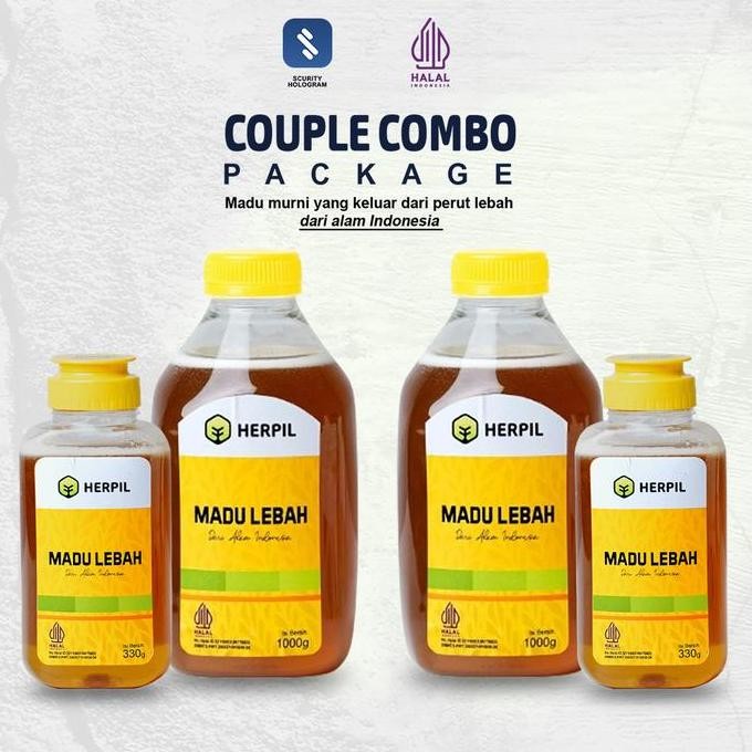 

NEW [COD] COUPLE COMBO [MADU LEBAH HERPIL] 4 Botol Madu Asli Murni Nektar Multiflora Alami Pure Natural Bahan Raw Honey Herbal Jelly Syrup READY