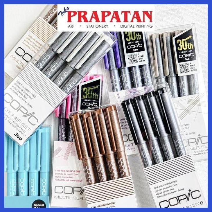 

( SEKOLAH / LUKIS ) PROMO COPIC MULTILINER SET 4PCS FINE NIB INKING PENS (SENI / MENGGAMBAR / ART / KERAJINAN ) GOOD QUALITY