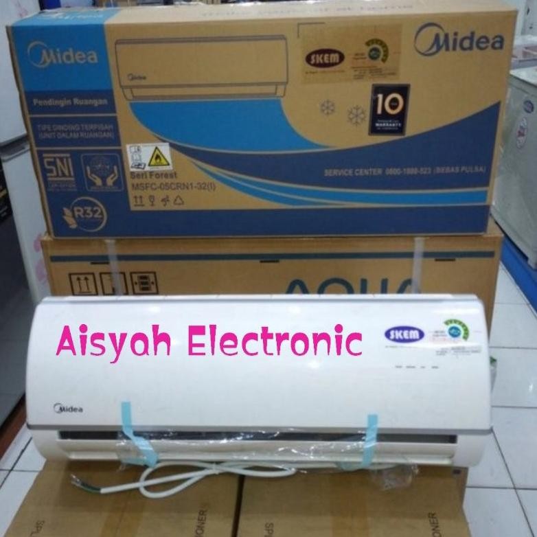 NEW PROMO AC MIDEA 1/2 PK MSAF-05CRN2X LOW WATT 335 WATT GOLDFIN GARANSI 10 TAHUN [terbaik][terlaris