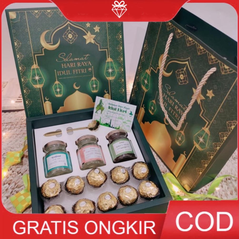 

FITRI GIFT - Hampers 3JAR Realfood Minuman Sehat Sarang Burung Walet - Hampers Ramadhan - Kado Lebaran Murmer - Bingkisan Kado Snack HR004