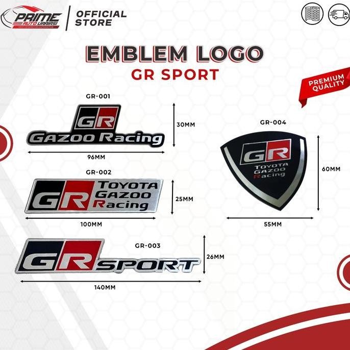 Emblem Toyota GR SPORT GR Logo Emblem GR Racing