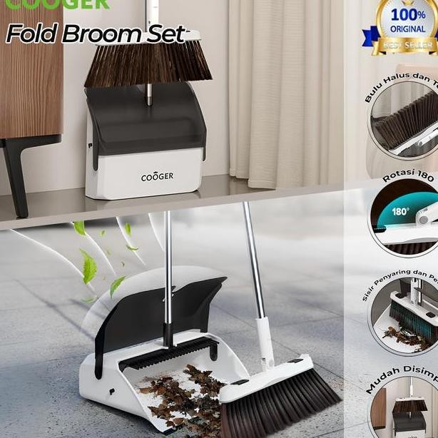 Cooger Sapu Lantai Alat Pembersih Lantai Sapu Pengki Set Ringan Tidak Mudah Rontok