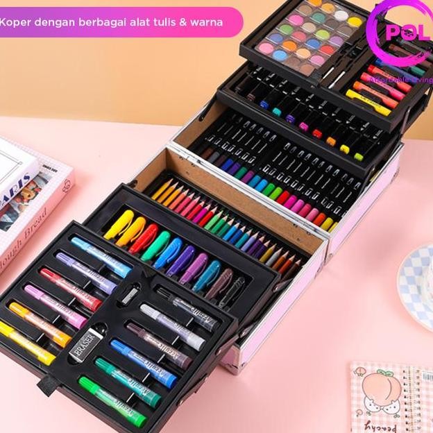 

Pol Cod Sni Crayon Art Set 128Pcs 133Pcs Koper Alumunium Besi Krayon Pensil Warna