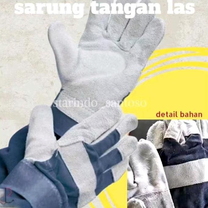 *$*$*$*$] Sarung Tangan Las sarung tangan kerja tukang pelindung sefety alat pertukangan